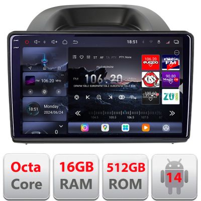 Navigatie Ford Ecosport 2017-2019 Android radio gps internet 8 core QLED 2K 12+256GB 360 Edotec