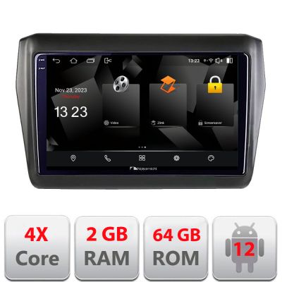 Navigatie Suzuki Swift 2017- 5230-2179 Android Ecran 720P Quad Core 2+64 carplay android auto