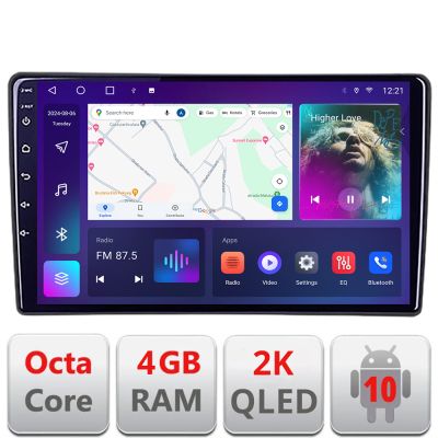 Navigatie universala 2 din 9 inch Android Octa Core Ecran 2K QLED GPS 4G 4+32GB 360 KIT-2din-1+EDT-E409-2K