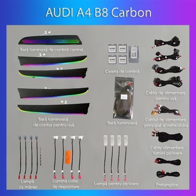 Lumini ambientale  Audi A4 A5 B8 2009-2016 set complet control telefon sau sistem original