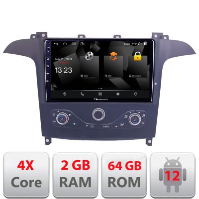 Navigatie Ford S-max 2006-2014 Nakamichi Android Ecran 720P Quad Core 2+64 carplay android auto NAM5230