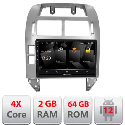 Navigatie VW Polo 2004-2011 Android radio gps internet quad core 2+64 carplay android auto