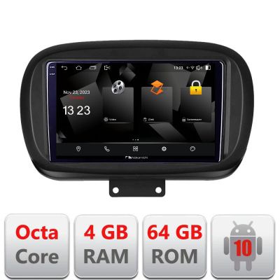 Navigatie Fiat 500 2014- 5510-539 Android Octa Core 720p 4+64 DSP 360 camera carplay android auto