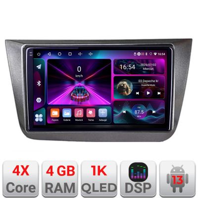 Navigatie Seat Altea 2005-2014 Android radio gps internet 4+64 InCell Display 1K Kit-altea+EDT-E209-RK