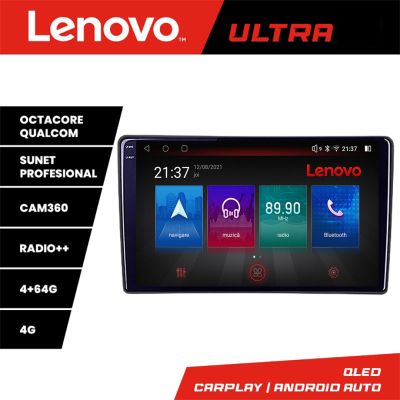 Navigatie Renault Trafic 2008-2012 Lenovo 8 core QLED Qualcomm 4+64 360 Android Waze USB Navigatie Internet Youtube Radio