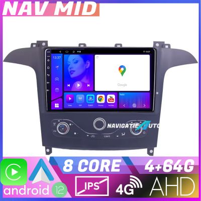 Navigatie Ford S-max 2006-2014 Octa Core EDOTEC-LITE Android Ecran 720P Octa Core 4+64 Carplay  Android auto