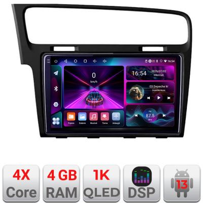 Navigatie VW Golf 7 A-491  4+64 InCell Display 1K Android Waze USB Navigatie Internet Youtube Radio
