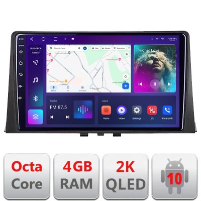 Navigatie Citroen Berlingo 2019- C-berlingo18 Android Octa Core Ecran 2K QLED GPS 4G 4+32GB 360 kit-berlingo18+EDT-E410-2K