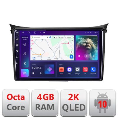 Navigatie Hyundai I30 2011-2016 Android Octa Core Ecran 2K QLED GPS 4G 4+32GB 360 KIT-i30-2011+EDT-E409-2K