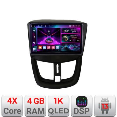 Navigatie Peugeot 207 A-PE01  4+64 InCell Display 1K Android Waze USB Navigatie Internet Youtube Radio