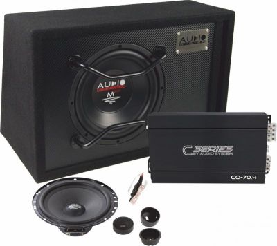 PACHET AMPLIFICATOR , DIFUZOARE, SUBWOOFER M10 EVO BR+DIFUZOARE MX 165 EVO+AMPLIFICATOR CO-70.4