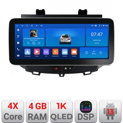 Navigatie Opel Grandland X Crossland X 2016-2020 dedicata Android radio gps internet 4+64 ecran 12.3 inch InCell display Qled 1K Rockchip Kit-+EDT-E212-RK