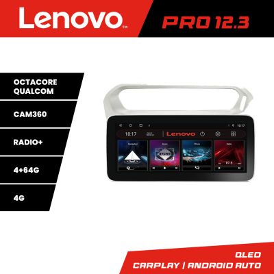 Navigatie Peugeot 301 Citroen K-Elisee K-301 Lenovo PRO 4+64 12.3 inch qled android 4G DSP gps internet S