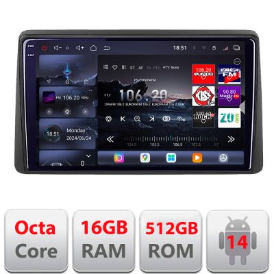 Navigatie Opel Movano Renault Master 2020- Android radio gps internet 8 core QLED 2K 12+256GB 360 Edotec