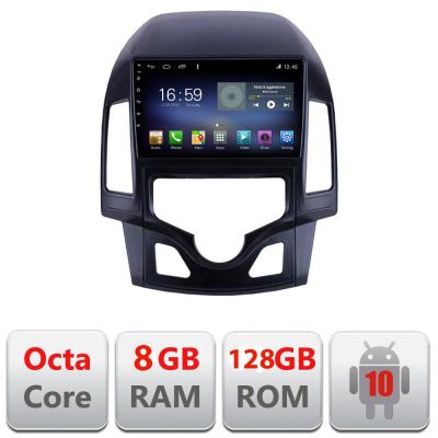 Navigatie Hyundai I30 2009-2012 clima automata F-i30automatic Octa Core cu Android Radio Bluetooth Internet GPS WIFI D