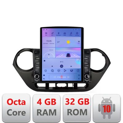 Navigatie Hyundai I10 2013-2019 G-HY38 ecran tip TESLA 9.7" cu Android Radio Bluetooth Internet GPS WIFI 4+32GB DSP 4G