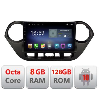 Navigatie Hyundai I10 2013-2019 F-hy38 Octa Core cu Android Radio Bluetooth Internet GPS WIFI DSP 8+128GB 4G