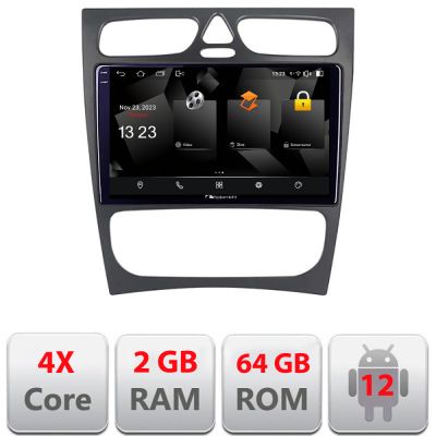 Navigatie Mercedes C W203 2001-2007 5230-clk Android Ecran 720P Quad Core 2+64 carplay android auto