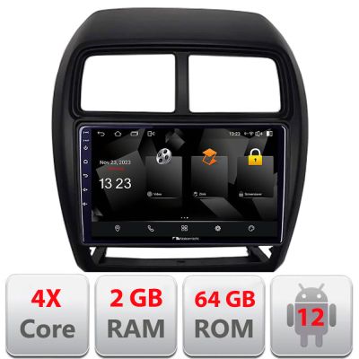 Navigatie Mitsubishi ASX 2017-2021 model facelift Android Ecran 720P Quad Core 2+64 carplay android auto v1