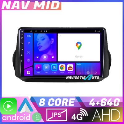 Navigatie Peugeot Bipper  Citroen Nemo  Fiat Qubo 2008 2017 EDOTEC-LITE Android radio gps internet Octa core 4 64 Carplay