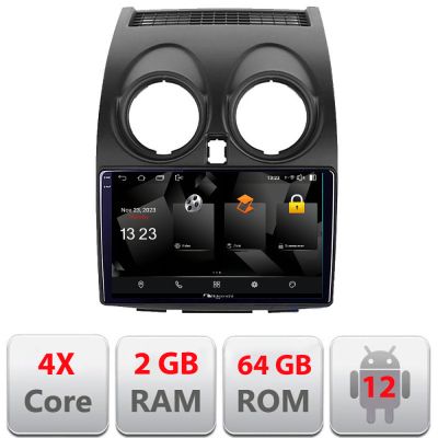 Navigatie Nissan Qashqai 5230-499 Android Ecran 720P Quad Core 2+64 carplay android auto