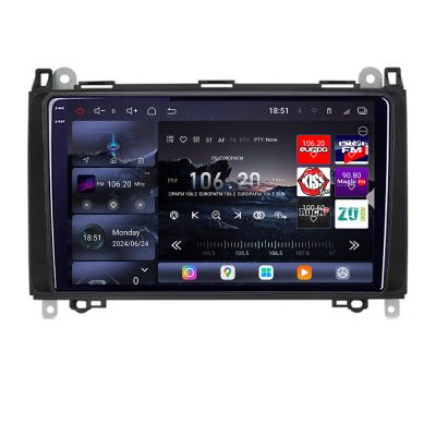 Navigatie Mercedes VW Edotec Kit-068 8 core QLED 2K 12+256GB 360 Android Waze USB Navigatie Internet Youtube Radio