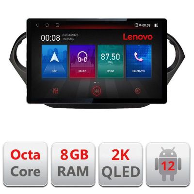 Navigatie Hyundai I10 2013-2019 N-HY38 ecran 13" 2K 8+128 Android Waze USB Navigatie 4G 360 Toslink Youtube Rad