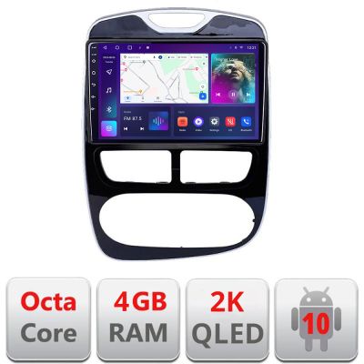 Navigatie Renault Clio 4 V1 Octa Core C-467 Android Octa Core Ecran 2K QLED GPS 4G 4+32GB 360 KIT-467+EDT-E410-2K