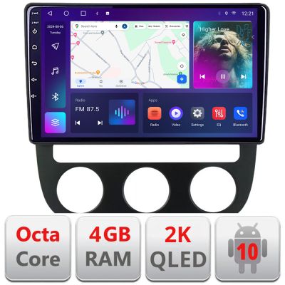 Navigatie VW Golf 5 2004-2010 clima automatica Android ecran Qled 2K Octa core 4+32 KIT-golf5-automatic+EDT-E410-2K