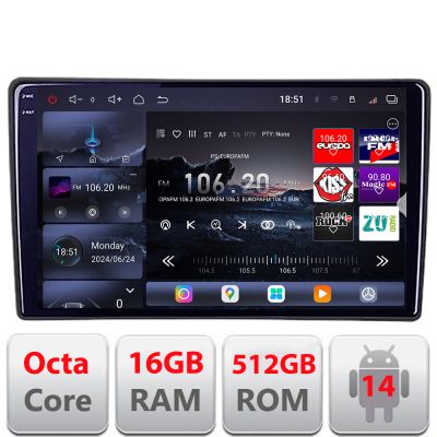 Navigatie Toyota Android radio gps internet 8 core QLED 2K 12+256GB 360 Edotec