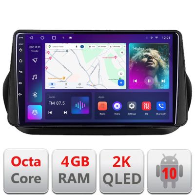Navigatie Peugeot Bipper, CitroenNemo, Fiat Qubo 2008-2017 Android ecran Qled 2K Octa core 4+32 Kit-bipper+EDT-E410-2K v1