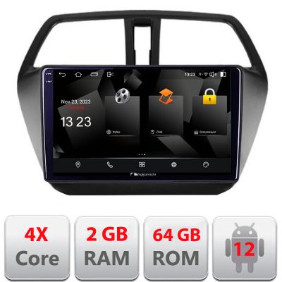 Navigatie Suzuki S-Cross Quad Core 5230-337 Android Ecran 720P Quad Core 2+64 carplay android auto