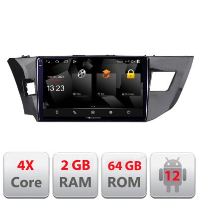Navigatie Toyota Corolla 2013-2017 5230-470 Android Ecran 720P Quad Core 2+64 carplay android auto