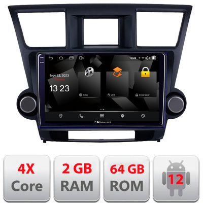 Navigatie Toyota Highlander 2007-2013 Android Ecran 720P Quad Core 2+64 carplay android auto