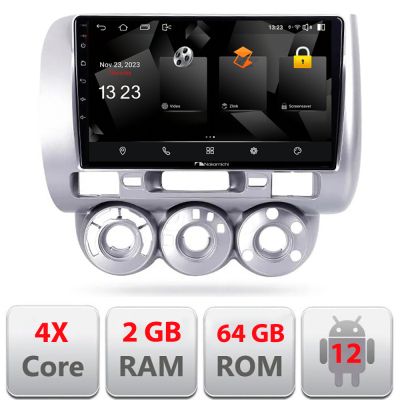 Navigatie Honda Fit Jazz 2004-2008 Android radio gps internet quad core 2+64 carplay android auto