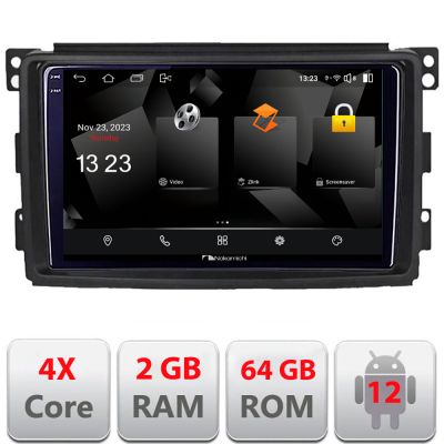 Navigatie Smart 2005-2010 5230-SMART05 Android Ecran 720P Quad Core 2+64 carplay android auto