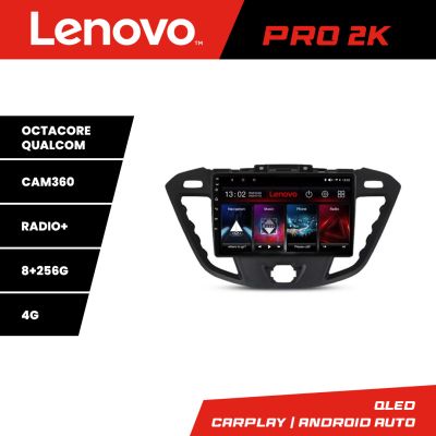 Navigatie Ford Transit  Lenovo Kit-845 8 core QLED 2K 8+256 360 Android Waze USB Navigatie Internet Youtube Radio