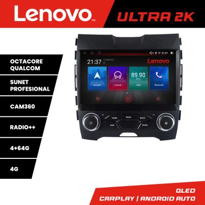 Navigatie Ford Edge 2015-2021 midline Lenovo Kit-edge-mid 8 core QLED Qualcomm 4+64 360 Android Waze USB Navigatie Internet Youtube Radio