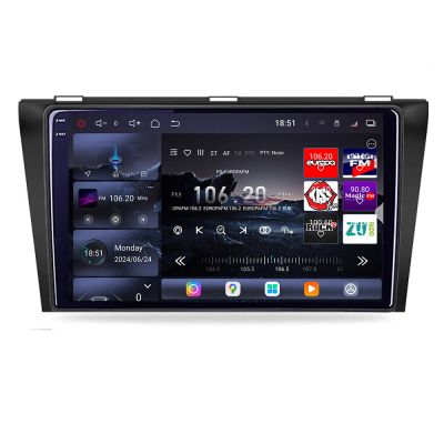 Navigatie Mazda 3 2009-2014 Edotec Kit-034 8 core QLED 2K 12+256GB 360 Android Waze USB Navigatie Internet Youtube Radio