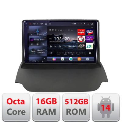 Navigatie Ford Ecosport 2013-2016 Edotec Kit-232 8 core QLED 2K 12+256GB 360 Android Waze USB Navigatie Internet Youtube Radio