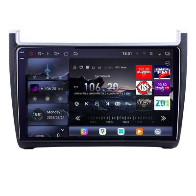 Navigatie VW Polo 2014- Edotec Kit-655 8 core QLED 2K 12+256GB 360 Android Waze USB Navigatie Internet Youtube Radio