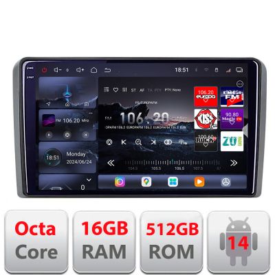 Navigatie Iveco Daily 2007-2014 Edotec Kit-DAILY 8 core QLED 2K 12+256GB 360 Android Waze USB Navigatie Internet Youtube Radio