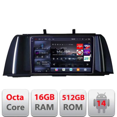 Navigatie Bmw F10 NBT 2012-2016 Android radio bluetooth internet 8 core QLED 2K 12+256GB 360 Edotec