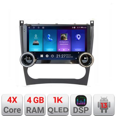 Navigatie Mercedes W203 CLC Kit-093 Edotec  4+64 10.5 inch Incell 1K android Wifi 5Ghz gps internet