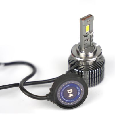 Set de 2 Becuri Faruri Conversie Hid-Led, Steelmate LED D4S Led, Plug & Play, 6000k, Miez Cupru, Radiator Aluminiu Silentios, Calitate Premium