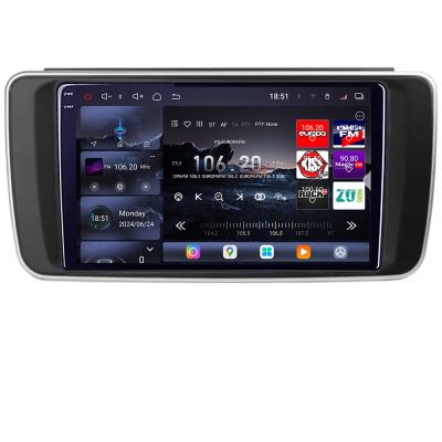 Navigatie Nissan Leaf 2018-2024 Qled 2K Octa Core 12+256GB LTE 4G DSP Wifi 5Ghz android auto carplay radio gps internet kit-leaf+EDT-E809-2K