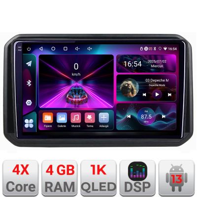 Navigatie Suzuki Ignis 2016- A-IGNIS16  4+64 InCell Display 1K Android Waze USB Navigatie Internet Youtube Radio