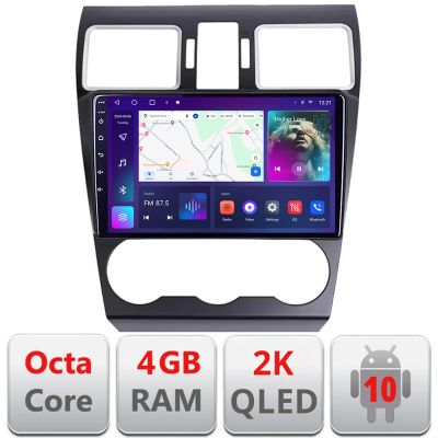 Navigatie Subaru Forester XV QLED 2K Octa core 4+32 DSP 360 Optic FHD internet gps radio carplay android auto kit-062-2019+EDT-E409-2K