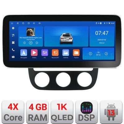 Navigatie VW Golf 5 2004-2010 clima automatica Edotec 4+64 12.3 inch Incell 1K android Wifi 5Ghz gps internet  KIT-golf5-automatic