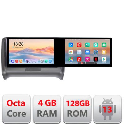 Navigatie Audi TT 2004-2011 Kit-078 Edotec 2 ecrane  8 core 4+128 21.6 inch Incell android Wifi 5Ghz gps internet